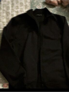 Men's Black Zip-Up Sweater Jacket